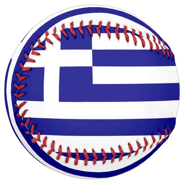 Patriotic Softball with flag of Greece (Front Left)