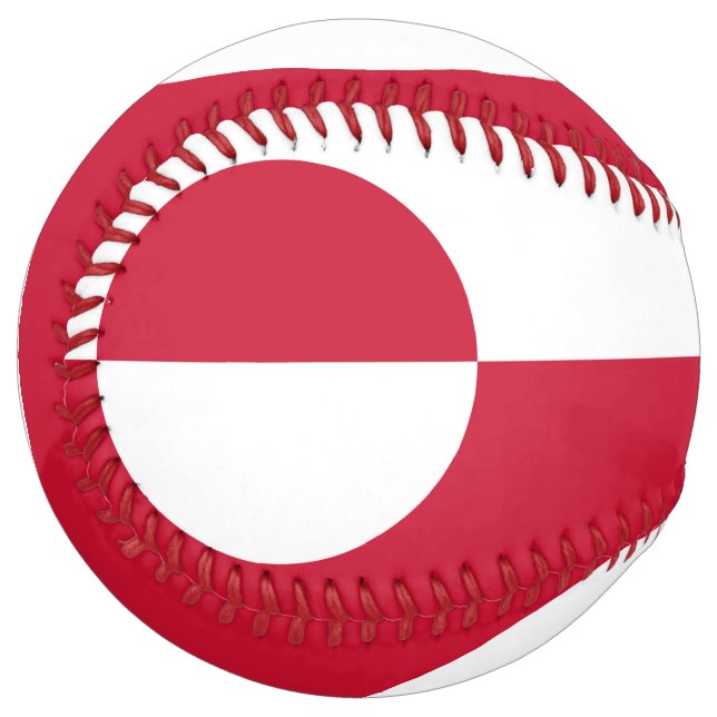 Patriotic Softball with flag of Greenland (Front Left)