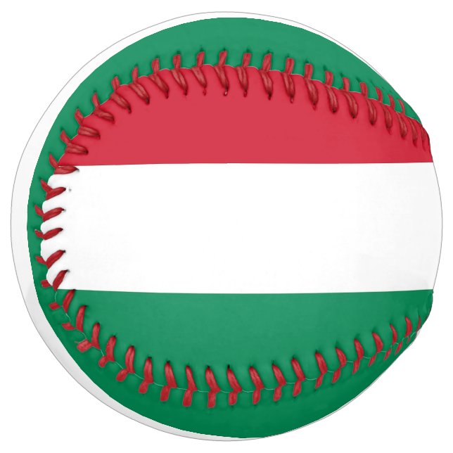 Patriotic Softball with flag of Hungary (Front Left)