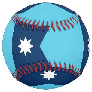 Patriotic Softball with flag of Minnesota, USA