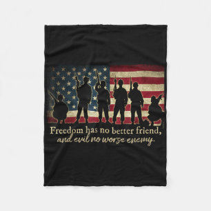 Patriotic Soldier Special Forces And Veterans Amer Fleece Blanket