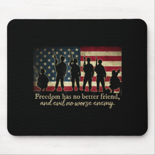 Patriotic Soldier Special Forces And Veterans Amer Mouse Pad