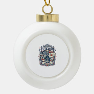 Patriotic Sourdough Baker Ceramic Ball Christmas Ornament