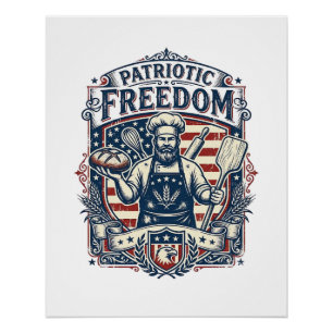 Patriotic Sourdough Baker Poster