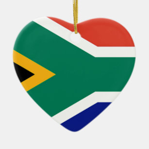 Patriotic South Africa flag Bokke Ceramic Tree Decoration
