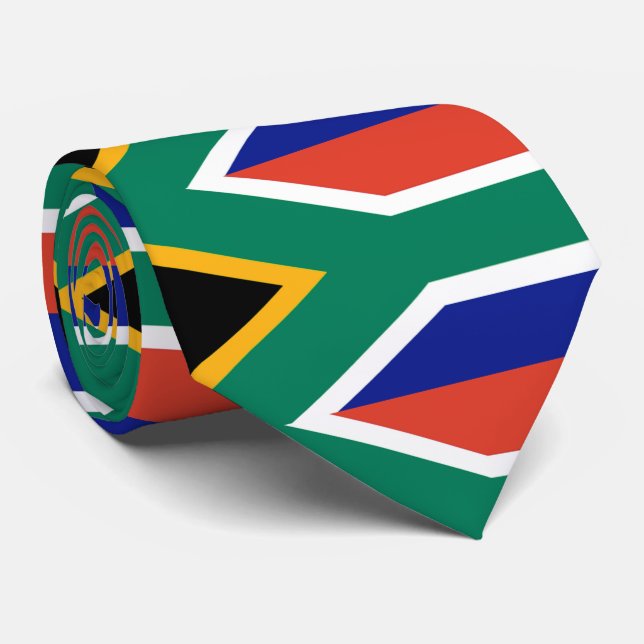 Patriotic South Africa flag Bokke Tie (Rolled)