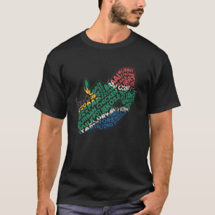 Patriotic South Africa Food Map Africans T-Shirt