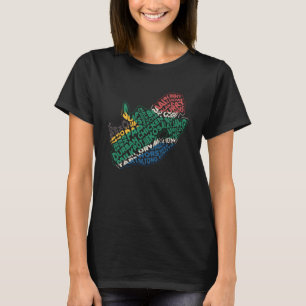 Patriotic South Africa Food Map Africans T-Shirt
