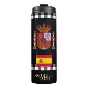 Patriotic Spain travel Mug, Spanish Flag Thermal Tumbler