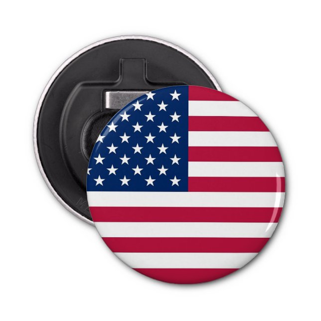 Patriotic, special bottle opener with Flag of USA (Front)