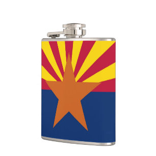 Patriotic, special flask with Arizona State flag
