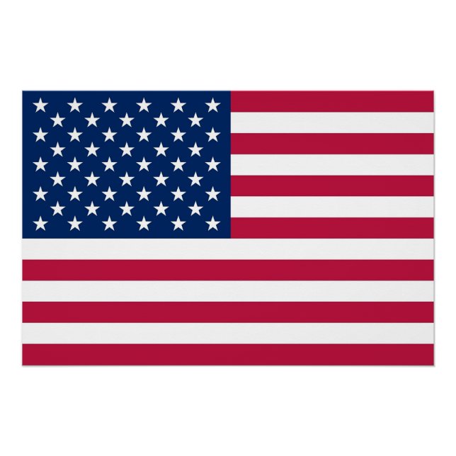 Patriotic, special wall poster with Flag of USA (Front)