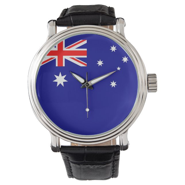 Patriotic, special watch with Flag of Australia (Front)