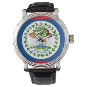 Patriotic, special watch with Flag of Belise