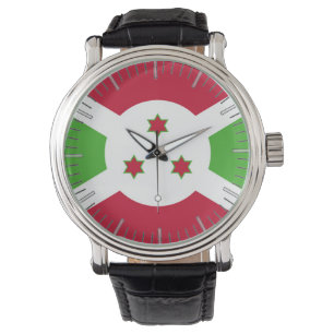 Patriotic, special watch with Flag of Burundi