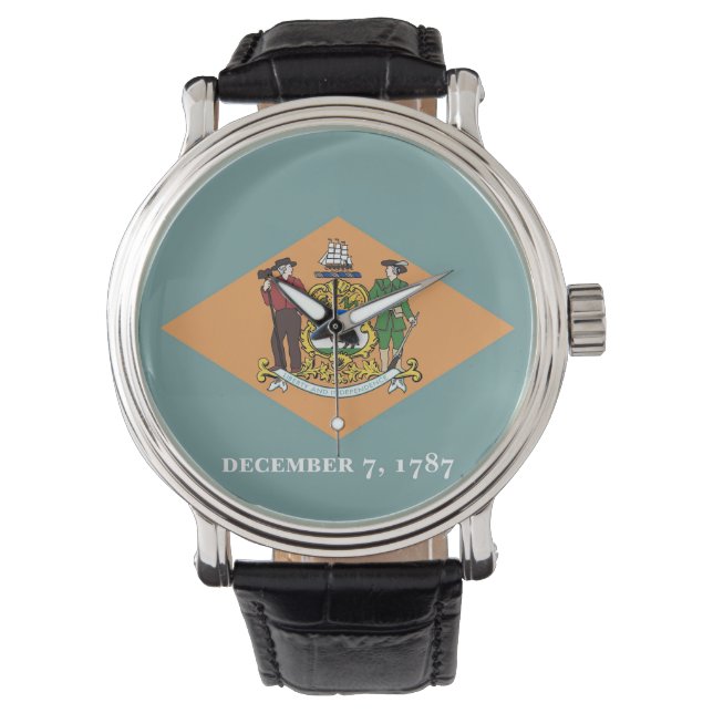 Patriotic, special watch with Flag of Delaware (Front)
