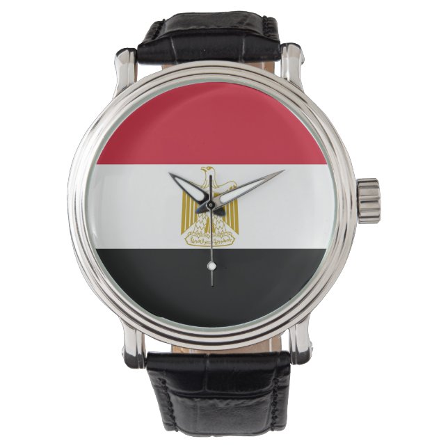 Patriotic, special watch with Flag of Egypt (Front)