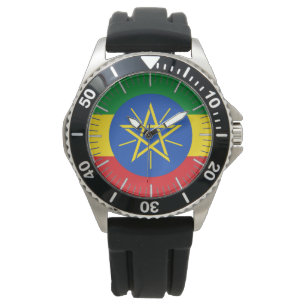 Patriotic, special watch with Flag of Ethiopia