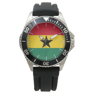 Patriotic, special watch with Flag of Ghana