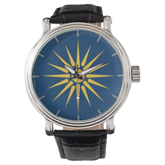 Patriotic, special watch with Flag of Macedonia (Front)