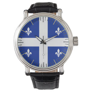 Patriotic, special watch with Flag of Quebec