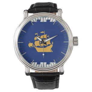 Patriotic, special watch with Flag of Quebec City
