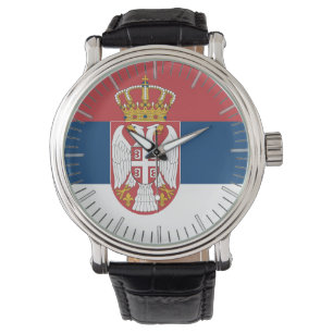 Patriotic, special watch with Flag of Serbia