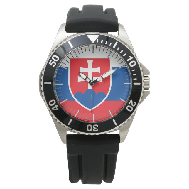 Patriotic, special watch with Flag of Slovakia (Front)