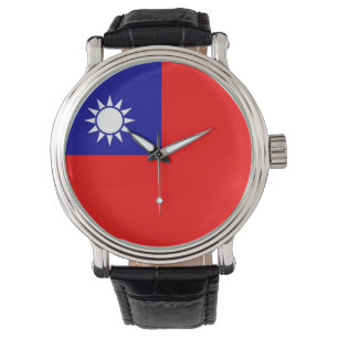 Patriotic, special watch with Flag of Taiwan