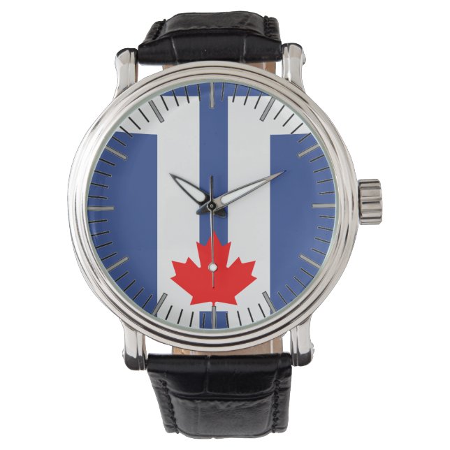 Patriotic, special watch with Flag of Toronto (Front)