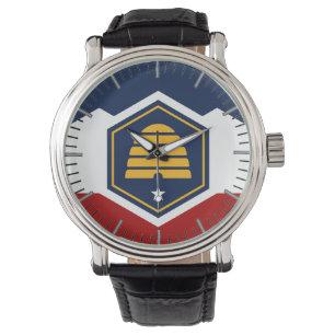 Patriotic, special watch with Flag of Utah, USA