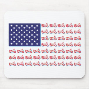 Patriotic Sport Bike Mouse Pad