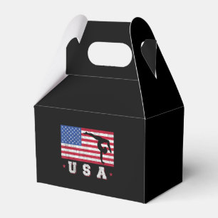 Patriotic Sports Gift American USA Flag Girls Gymn Favour Box