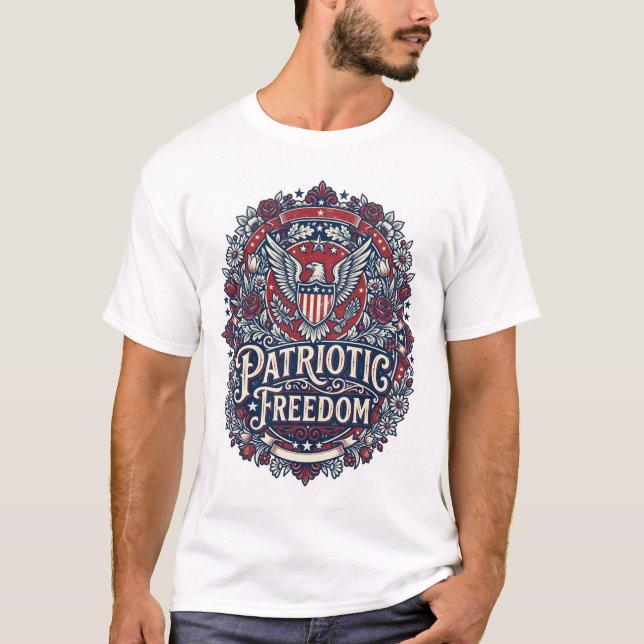 Patriotic Spring Garden Vector Graphic Tee (Front)
