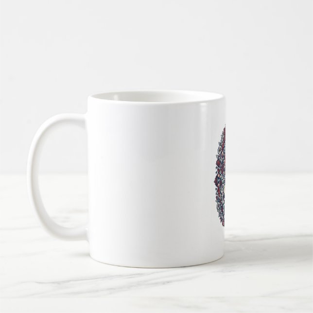 Patriotic Spring Garden Vector Graphic Tee Coffee Mug (Left)