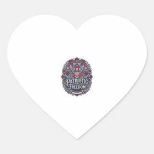 Patriotic Spring Garden Vector Graphic Tee Heart Sticker