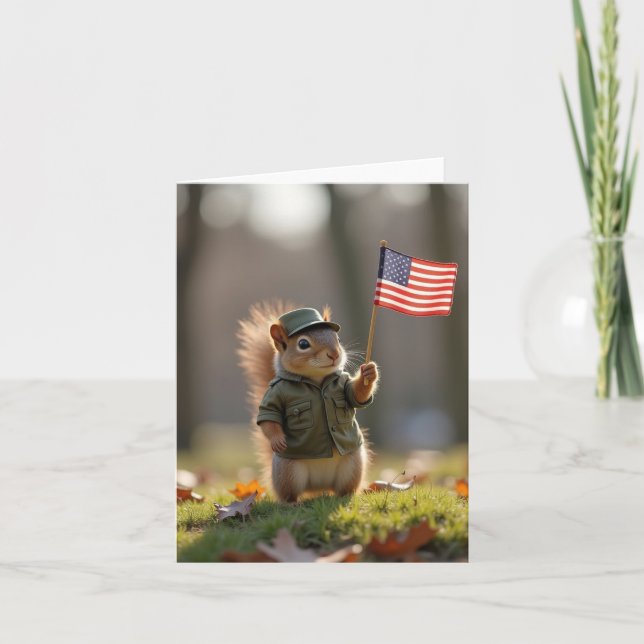 Patriotic Squirrel Card (Front)