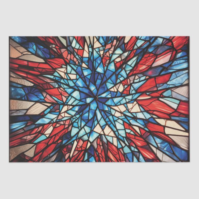 Patriotic Stained Glass Tissue Paper (Front)