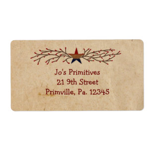 Patriotic Star Business Label