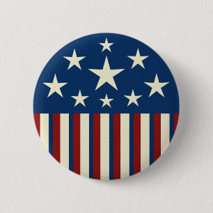 Patriotic Star Button