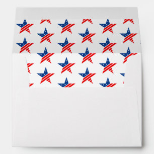 Patriotic Star Card Envelope 