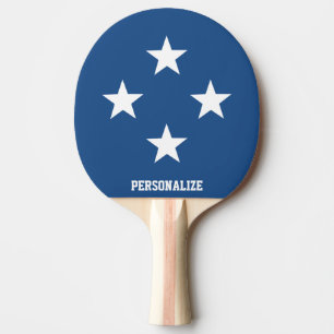 Patriotic star design ping pong paddle