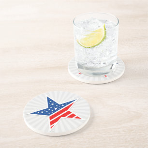 Patriotic Star Drink Coaster