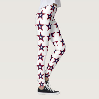 PATRIOTIC STAR LEGGINGS ,FOURTH OF JULY