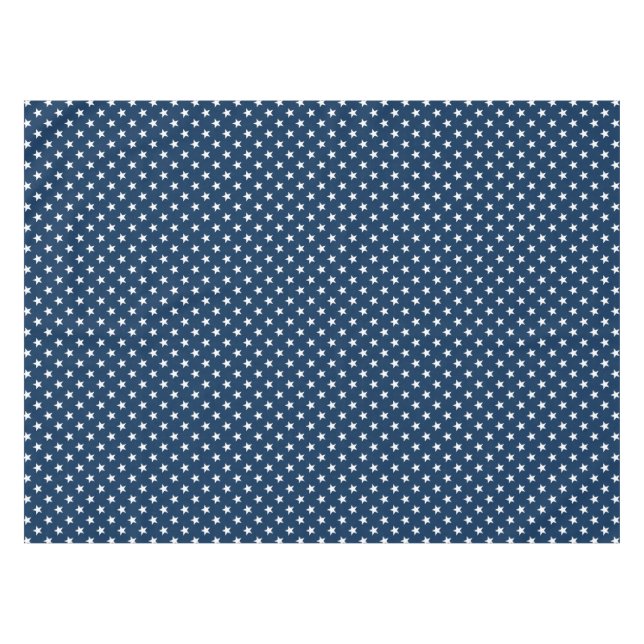 Patriotic star pattern tablecloth for 4th of July (Front (Horizontal))