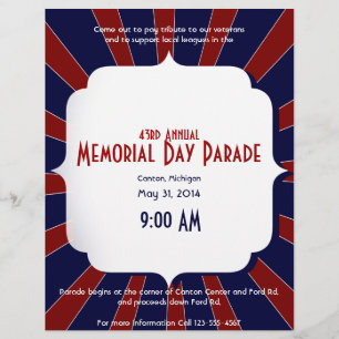 Patriotic Starburst in Red White and Blue Flyer