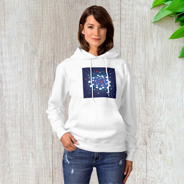 Patriotic Starburst Red White and Blue USA  Hoodie (Creator Uploaded)