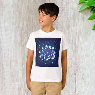 Patriotic Starburst Red White and Blue USA  T-Shirt