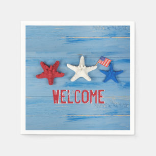 Patriotic Starfish Napkin