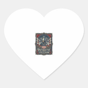 Patriotic Stargazer Vector Graphic Tee Heart Sticker